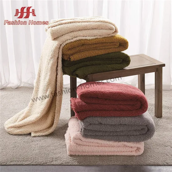 Оптовое одеяло из супер 100% полиэстера, мягкое одеяло из твердого шерпа, теплое одеяло